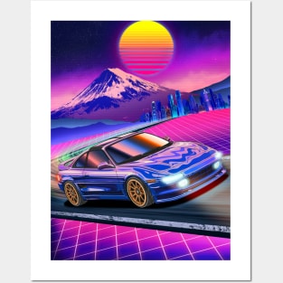 Toyota MR2 SW20 (1989) Synthwave Posters and Art